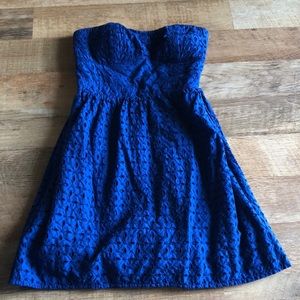 Blue sleeveless dress